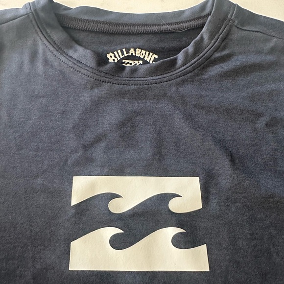 BILLABONG Kids Size 6 Navy Blue All Day Wave Performance Long Sleeve Rashguard - Picture 2 of 9